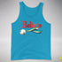 Believe Aromantic Pride Jingle Bell Premium Tank Top - Neon Blue